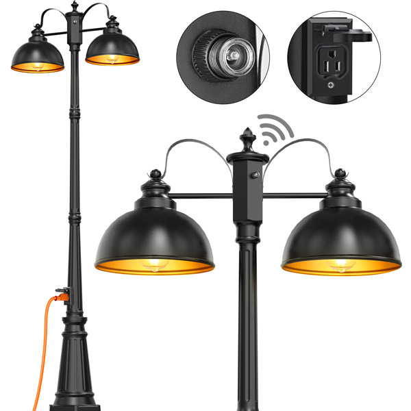 Williston Christine Dusk to Dawn Outdoor Lamp Post with GFCI